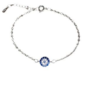 Evil Eye Bracelet - Small Diamond Blue Eye Bracelet